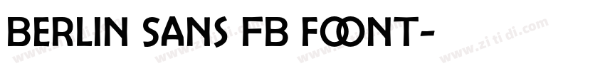 Berlin Sans FB font字体转换